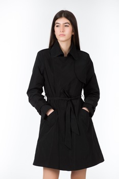 Trench negru BE YOU cu cordon Adelle, M INTL Trench negru BE YOU cu cordon Adelle, M INTL
