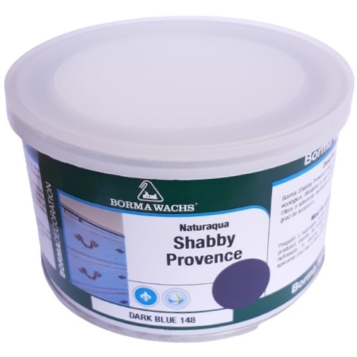 Vopsea de creta vintage Shabby, Borma Wachs, Albastru inchis, 0,375 kg