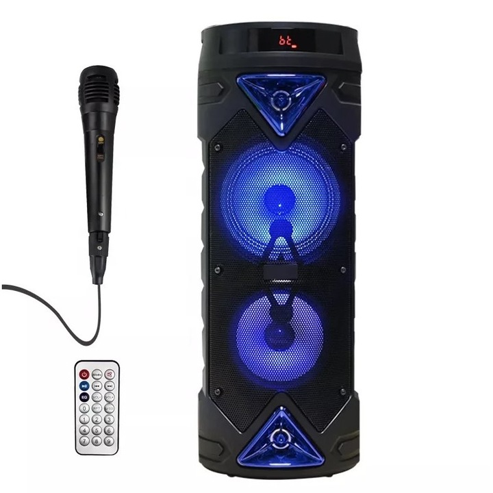 Difuzor Bluetooth, Sumker, Cu microfon Karaoke, Negru