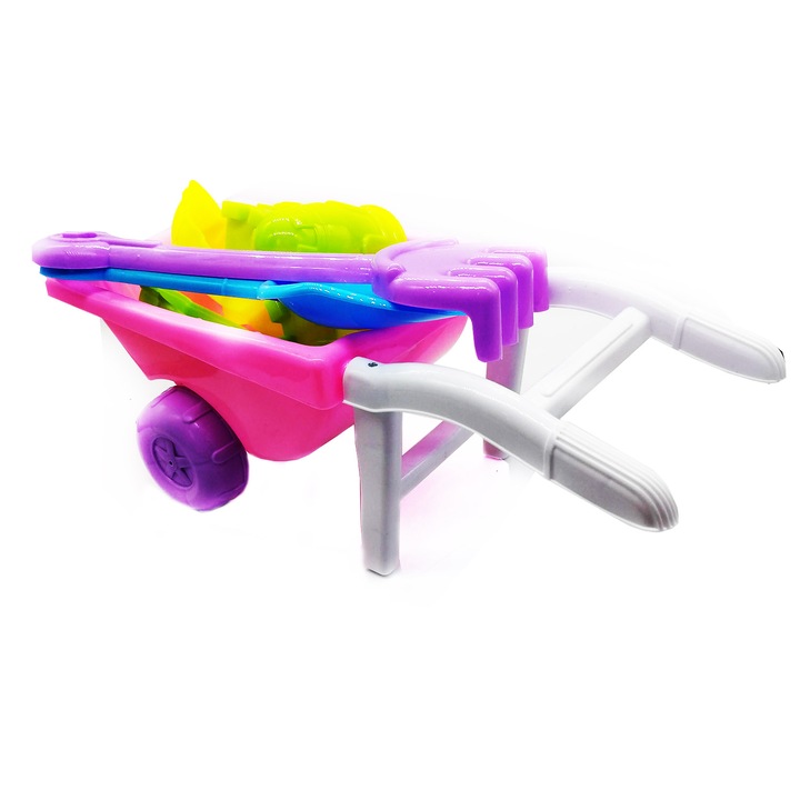 Roaba, Vision, cu unelte si forme de nisip, 30 cm, 6 piese