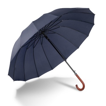 Umbrela de Lux Royal Walk, Deschidere Automata, Protectie Vant, 120cm, Pentru doua persoane, Pentru femei si barbati , Maner clasic de lemn, Protectie apa, 16 tije fibra de sticla, Albastru Inchis Umbrela de Lux Royal Walk, Deschidere Automata, Protectie Vant, 120cm, Pentru doua persoane, Pentru femei si barbati , Maner clasic de lemn, Protectie apa, 16 tije fibra de sticla, Albastru Inchis
