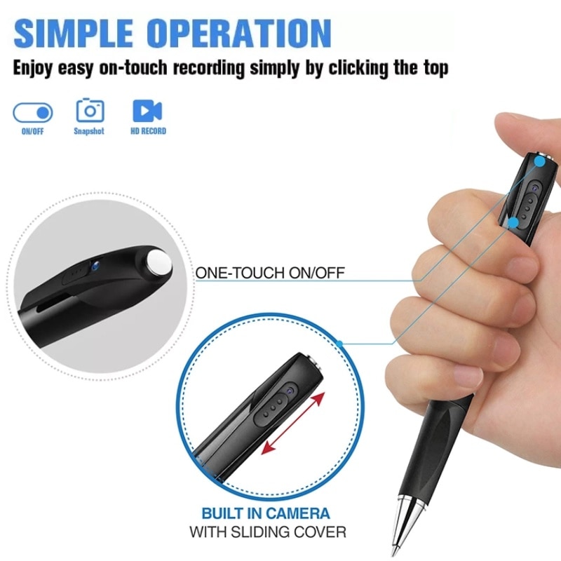 Писалка iUni SpyCam PX9, Full HD Аудио-видео запис, Снимка