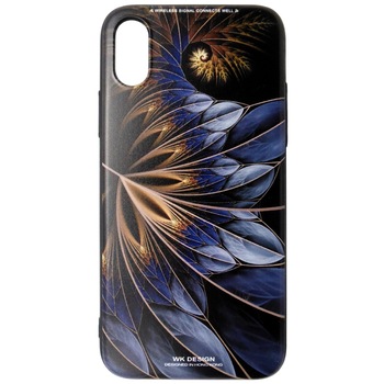 Husa tip capac spate WK Design 3D (floare) silicon TPU + plastic multicolor pentru Apple iPhone X, XS Husa tip capac spate WK Design 3D (floare) silicon TPU + plastic multicolor pentru Apple iPhone X, XS