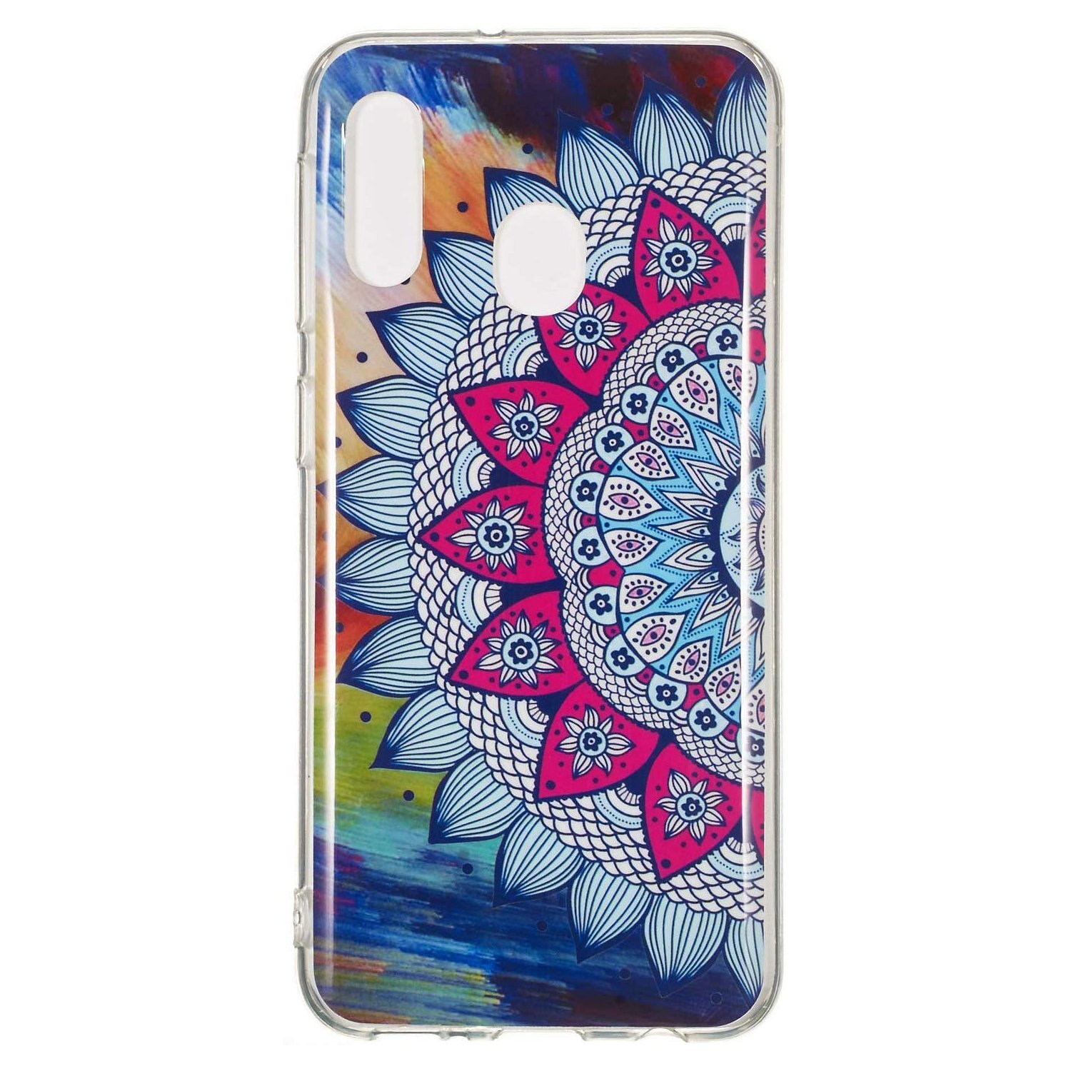Husa silicon compatibila cu Huawei P40 Lite E Fosforescent model Mandala, Silicon, TPU Viceversa