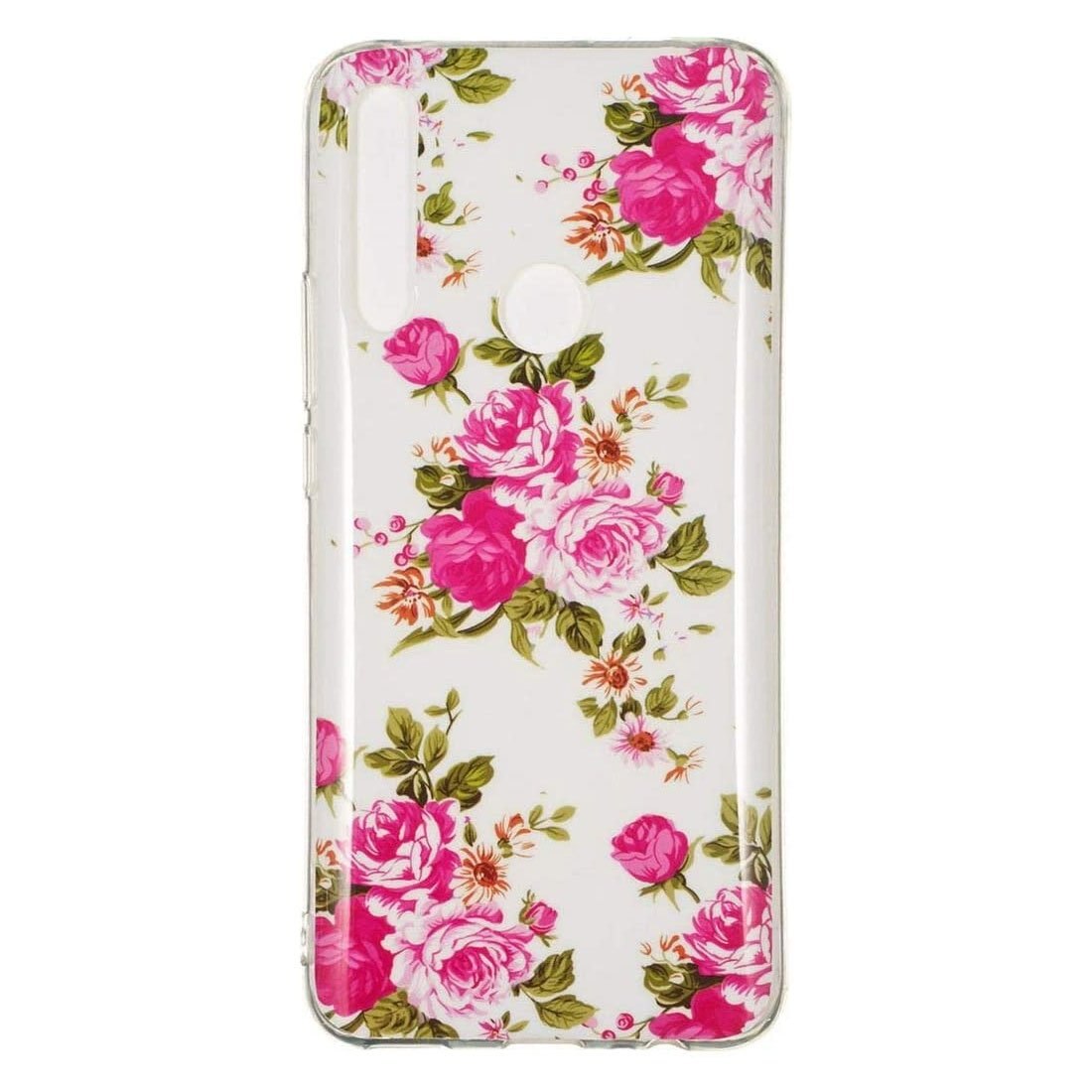 Husa silicon compatibila cu Huawei P40 Lite E Fosforescent model Roses, Silicon, TPU Viceversa