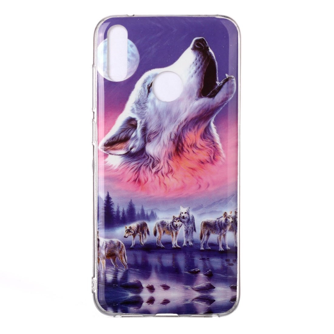 Husa silicon compatibila cu Huawei P40 Lite E Fosforescent model Wolf Pack, Silicon, TPU Viceversa