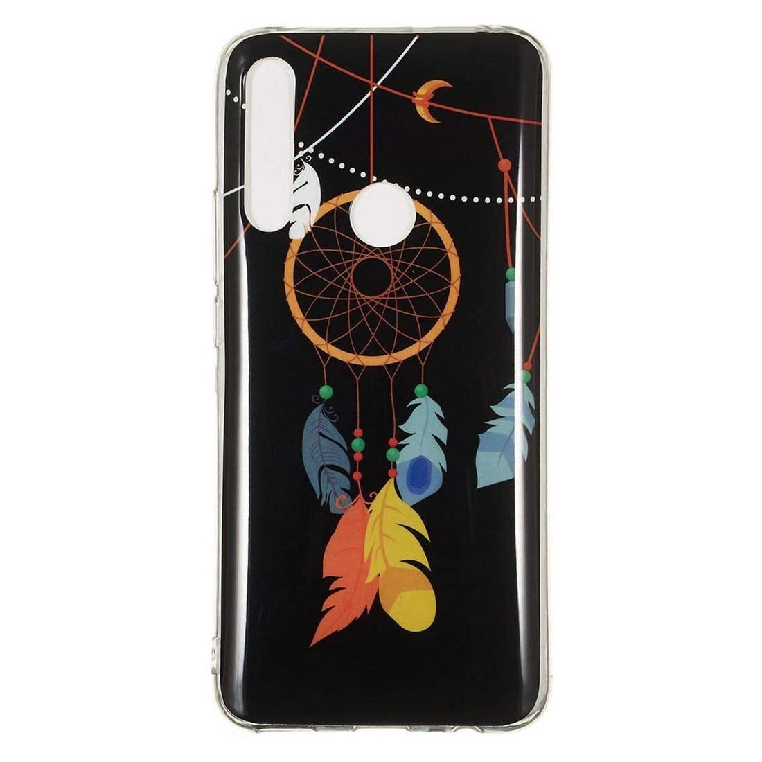 Husa silicon compatibila cu Huawei P40 Lite E Fosforescent model Feather Dreamcatcher, Silicon, TPU Viceversa