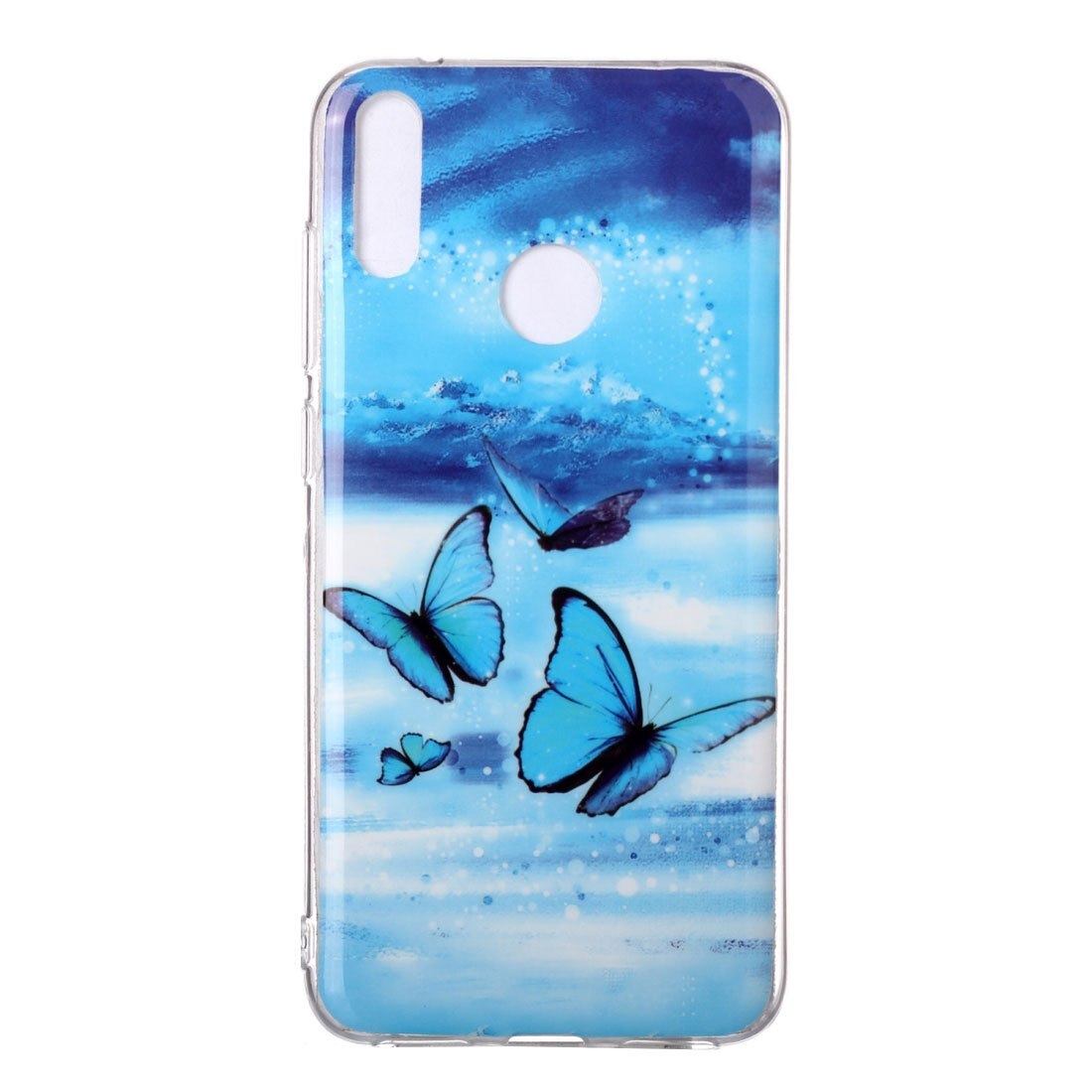 Husa silicon compatibila cu Huawei P40 Lite E Fosforescent model Sweet Butterflies, Silicon, TPU Viceversa