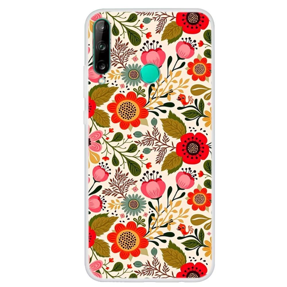 Husa silicon compatibila cu Huawei P40 Lite E model Retro Flowers, Silicon, TPU Viceversa