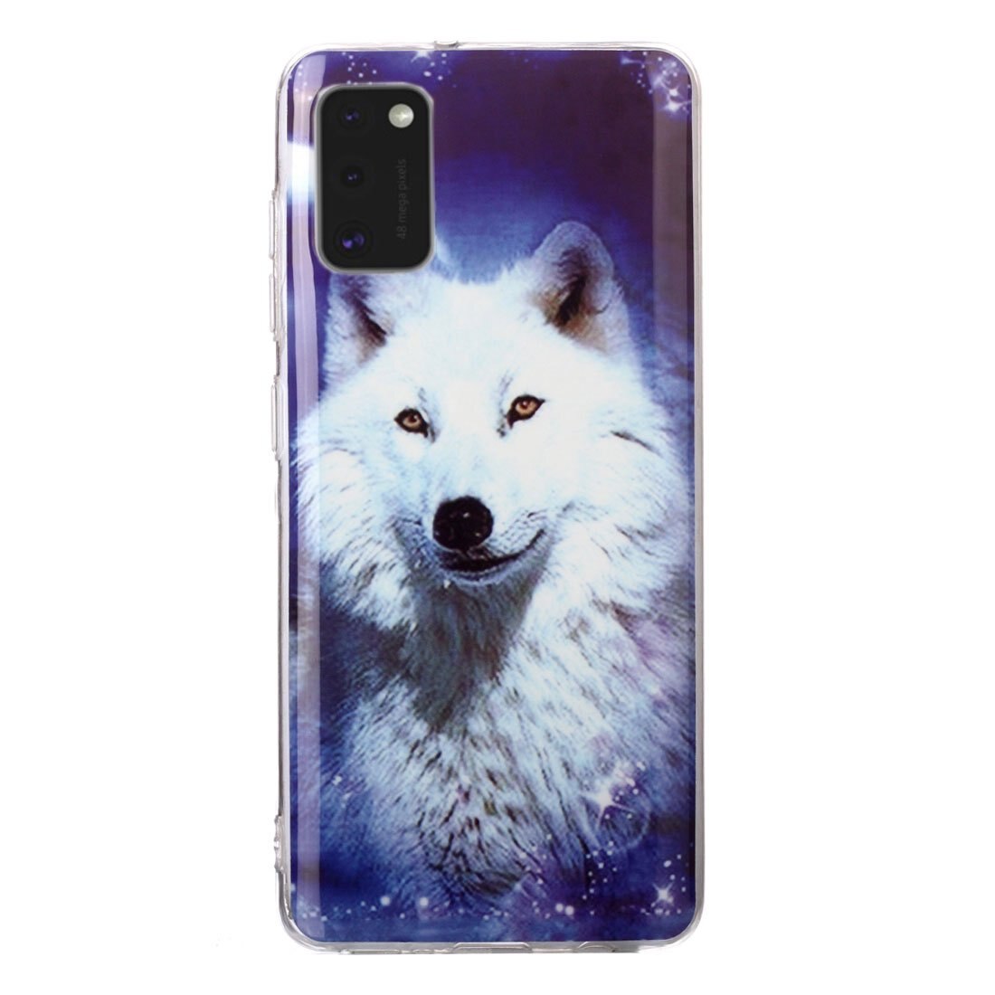 Husa silicon compatibila cu Samsung Galaxy A41 Fosforescent model White Wolf, Silicon, TPU Viceversa