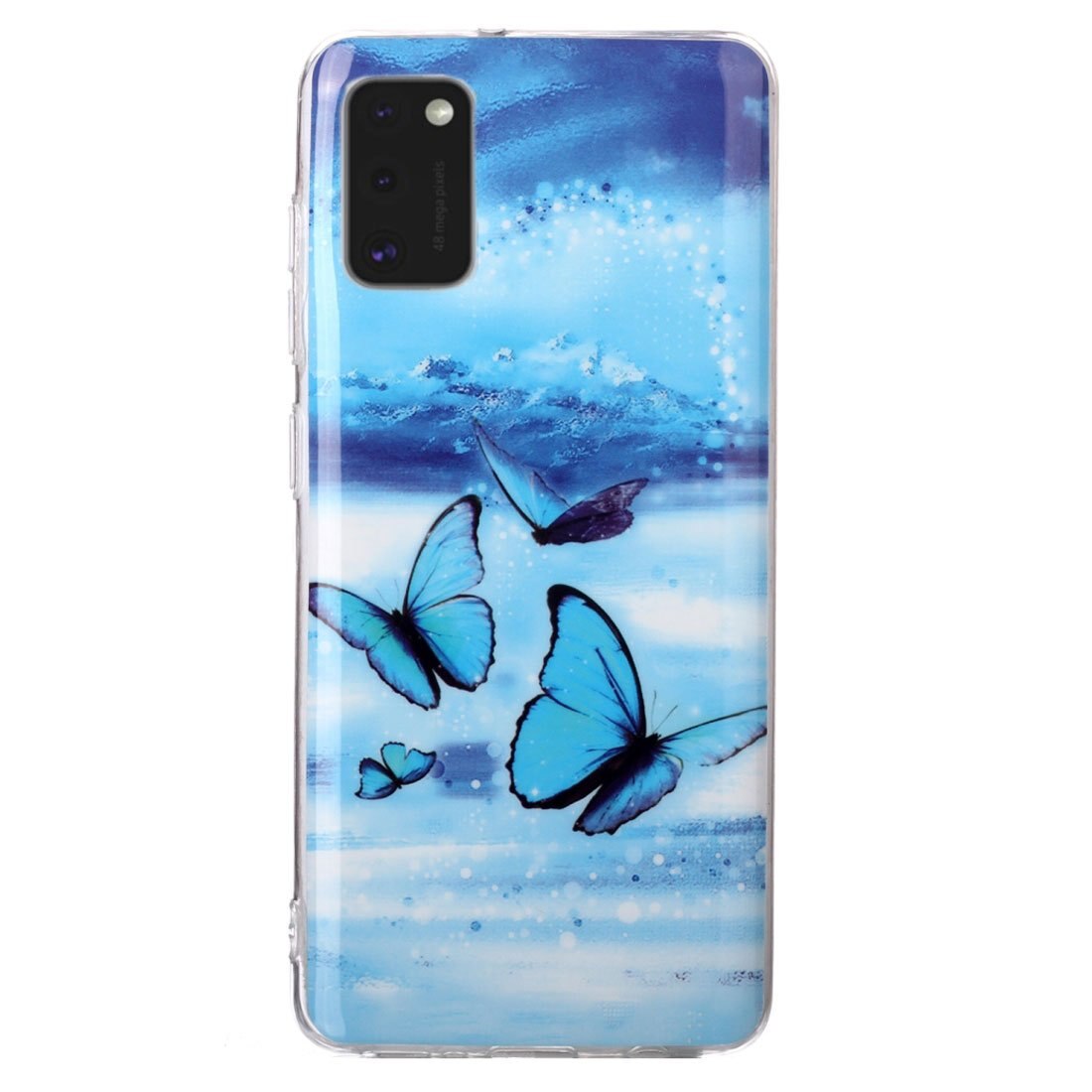 Husa silicon compatibila cu Samsung Galaxy A41 Fosforescent model Sweet Butterfly, Silicon, TPU Viceversa