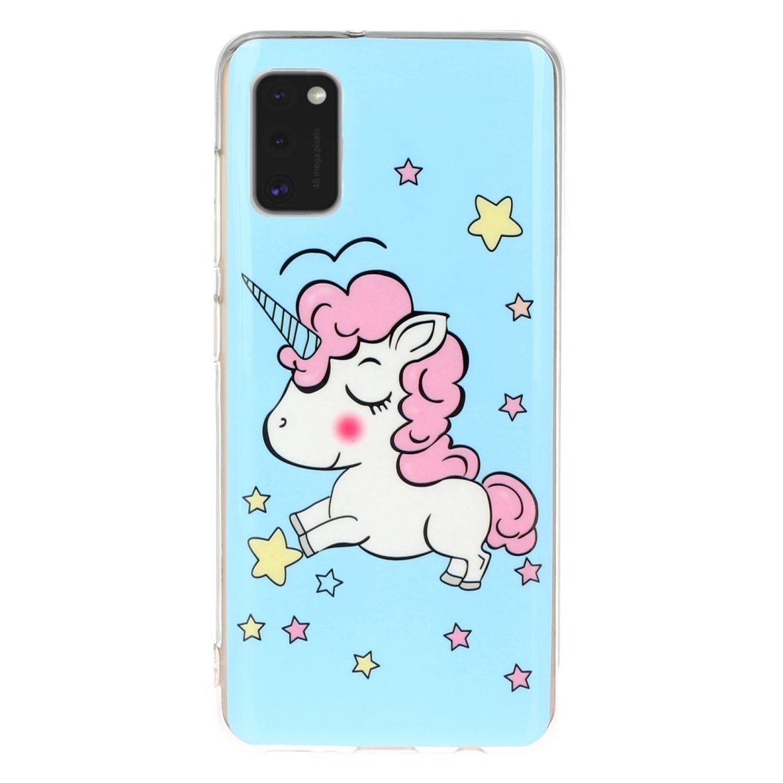 Husa silicon compatibila cu Samsung Galaxy A41 Fosforescent model Baby Unicorn, Silicon, TPU Viceversa