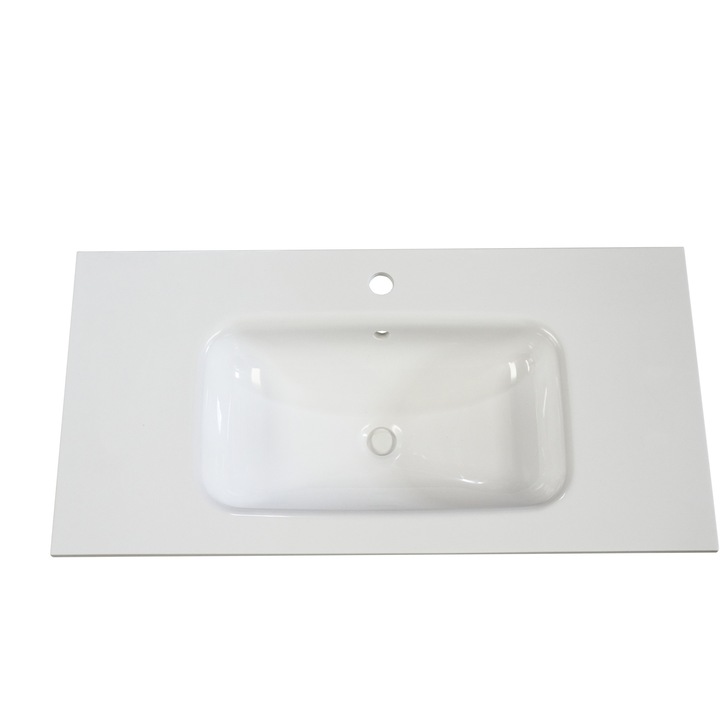 Lavoar compozit pentru mobilier baie 1005 x 460 x 12 V.CX 510 X 270 X 125 mm, Kompotech, Alb lucios/mat