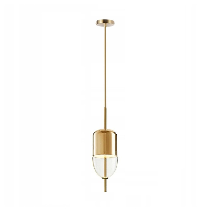 Pendul din sticla, EGO Beacon Gold, LED, Auriu/Transparent, 230V, model unic