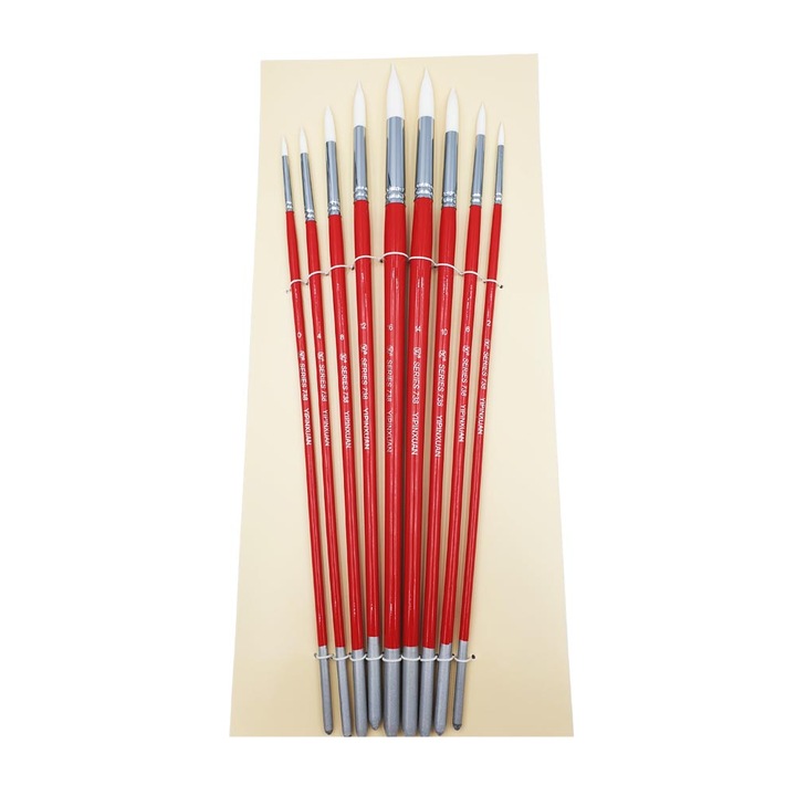 Pensule set 9, varf Ascutit, 738