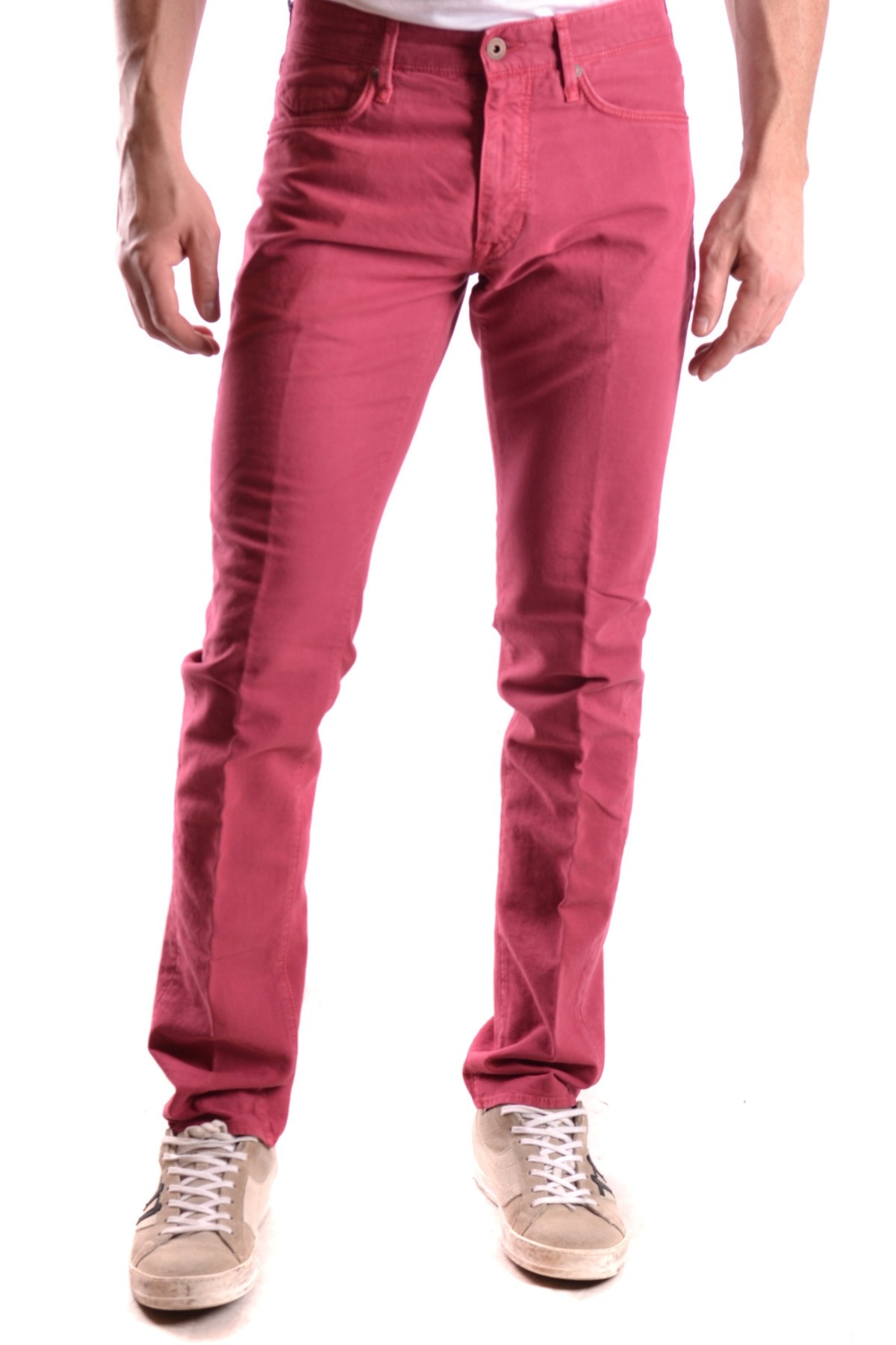 Pantaloni barbati Incotex PT3387, Bumbac, Rosu