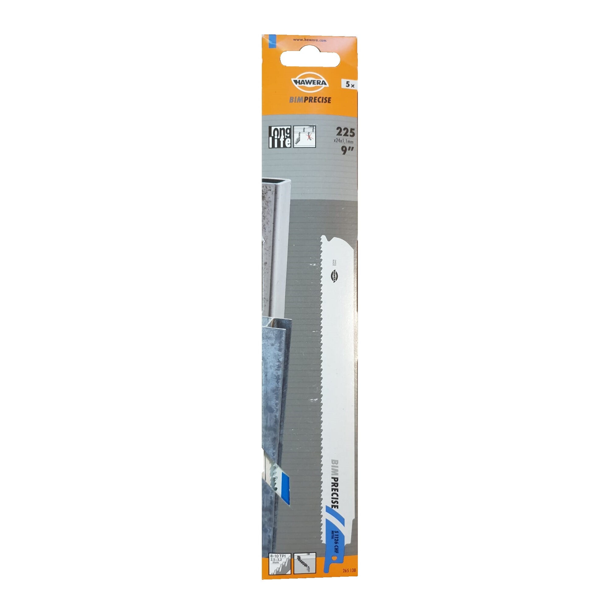 Set 5 panze fierastrau sabie, Hawera S1126CHF BIMPrecise, 225mm, taiere metal