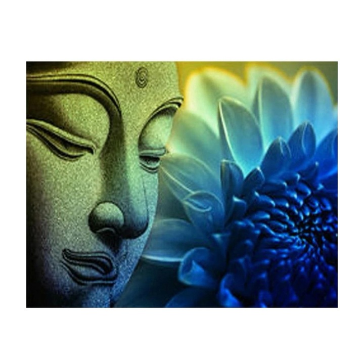 Set de broderie cu diamante DIY 5D, Model Relaxing Zen, 30 x 40cm, Multicolor