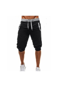 pantaloni barbati trei sferturi cu buzunare negri imagen 21_0_
0