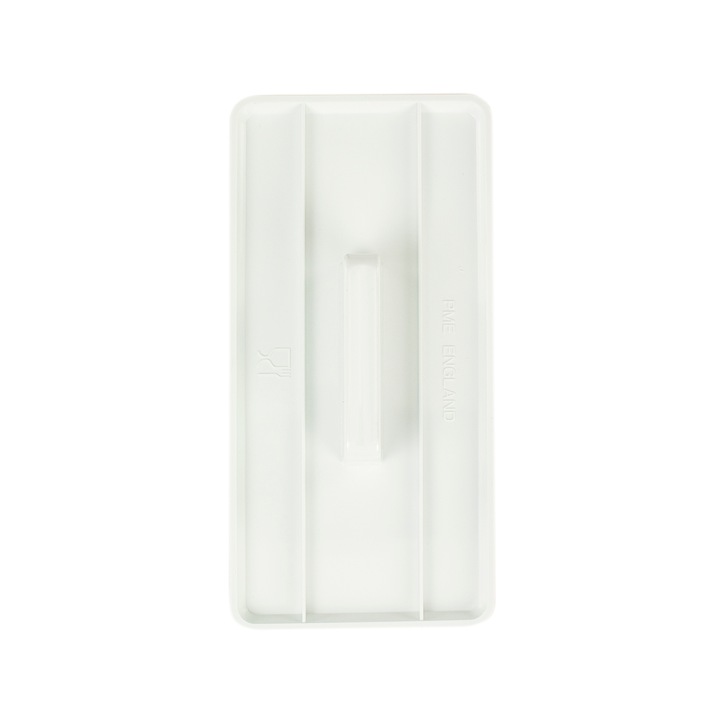 Nivelator tort din plastic cu marginii dreapte si maner, PME