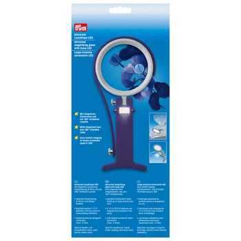 Lupa lucru manual/citit, cu led si obiectiv suplimentar de 8x, lumina rotativa de 180 grade, Prym Lupa lucru manual/citit, cu led si obiectiv suplimentar de 8x, lumina rotativa de 180 grade, Prym
