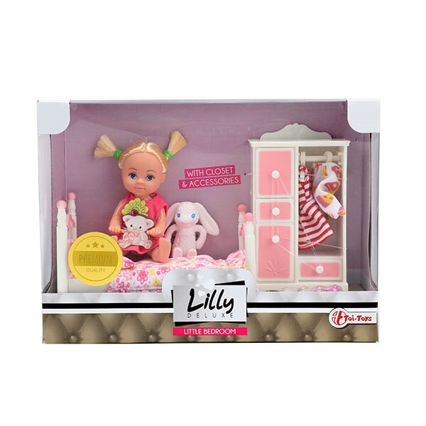 Papusa Lilly cu dormitor, Toi - Toys, +3 ani