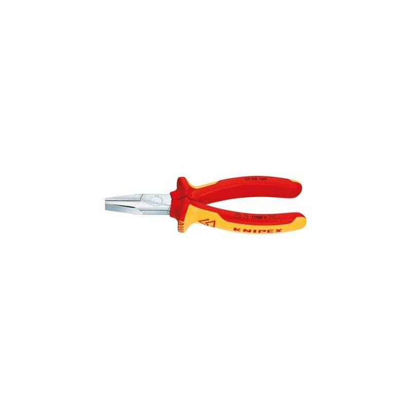 Cleste cromat cu falci plate si manere izolate, Knipex, 160 mm