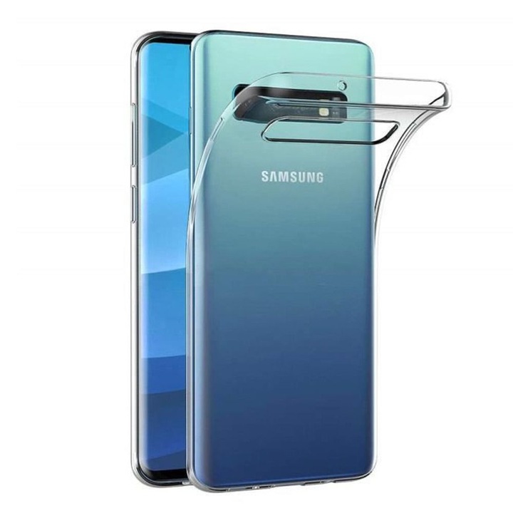 Samsung Galaxy S10 Plus kompatibilis szilikon hátlaptok, vékony, átlátszó, 1mm