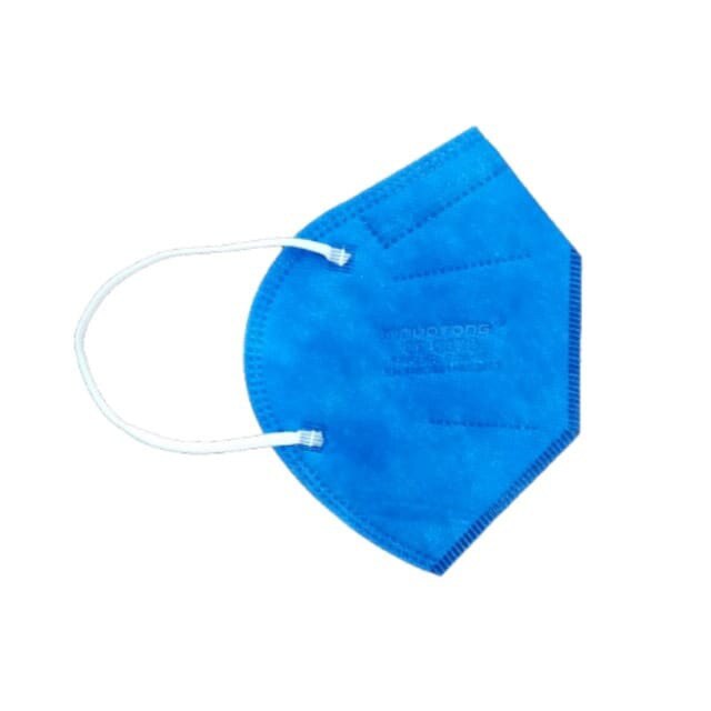 Masca FFP2 model KN95, 5 straturi, BFE> 95%, ambalare individuala, certificare CE 0370 ALBASTRU