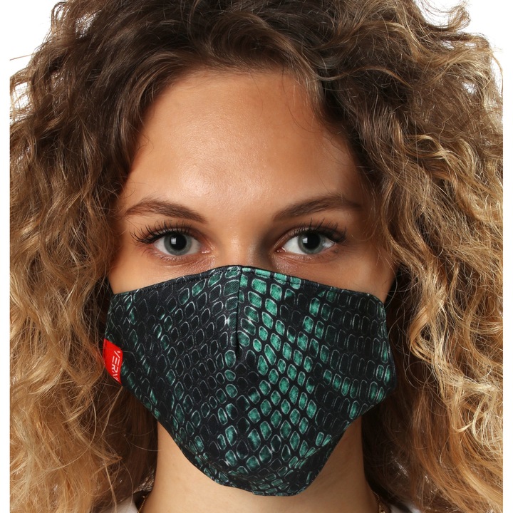 Masca de protectie snake skin green