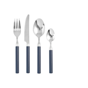 Set 24 tacamuri inox, Albastru inchis Set 24 tacamuri inox, Albastru inchis