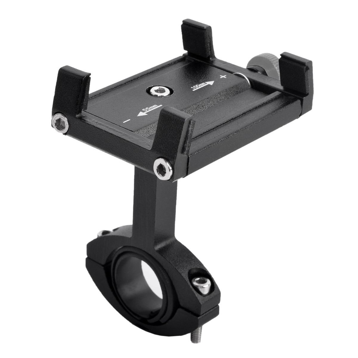 Suport telefon, Zola®, pentru ghidonul bicicletei, metalic, marime reglabila, 7x5 cm