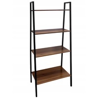 biblioteca eleganta cu design modern stil loft cu 4 rafturi cadru din otel si placa mdf solida si stabila 148 cm inaltime negrumaro imagen 25_0_
0