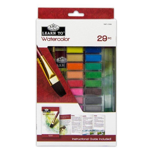Set invata sa pictezi, 29 piese, culori acuarela, Royal & Langnickel