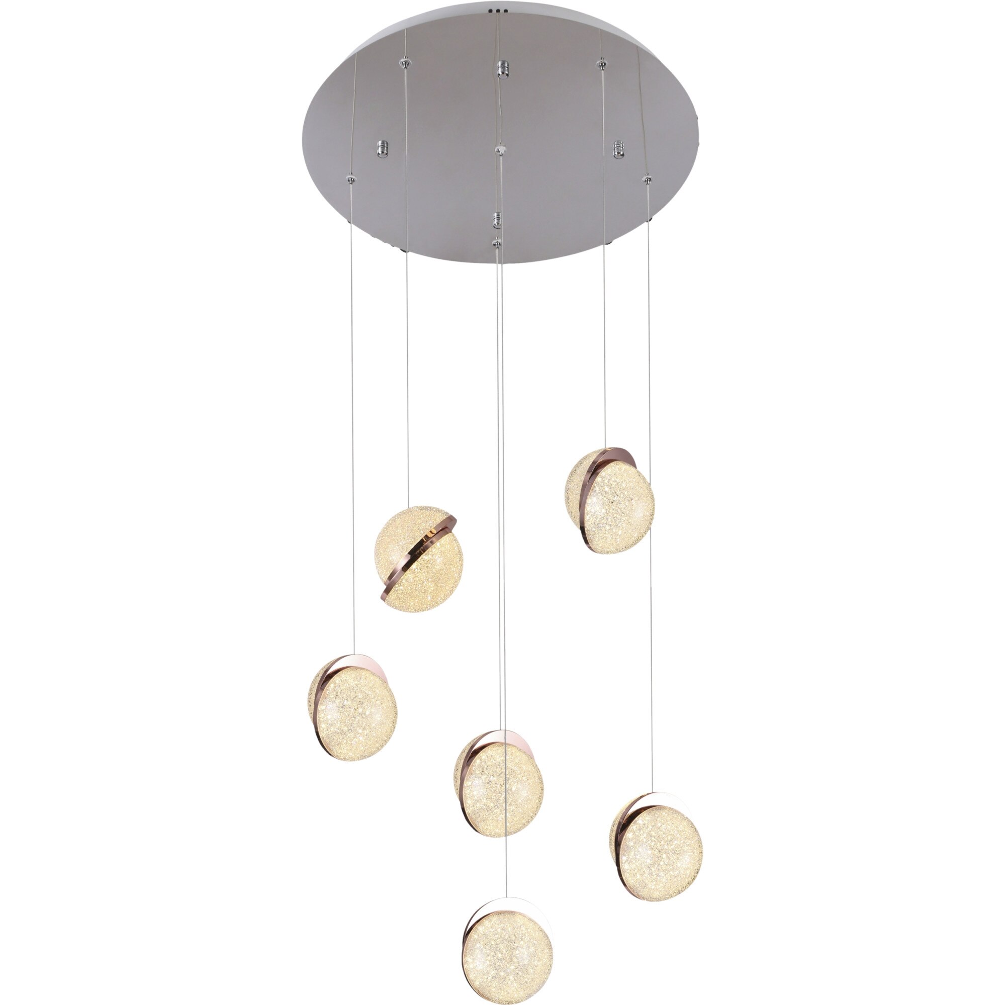 Candelabru Klausen, Messenger 6, Crom, KL 6704, LED