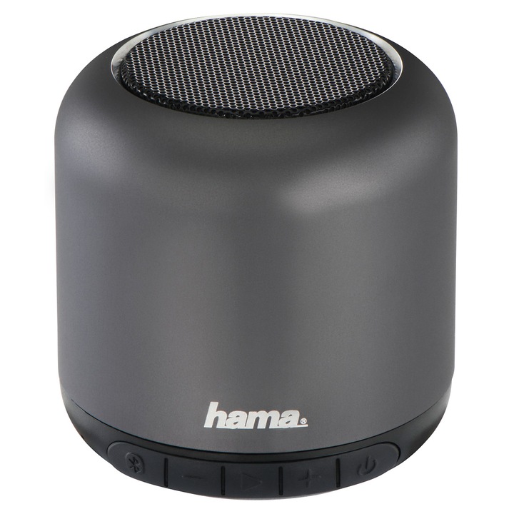 Boxa portabila Hama Steel Drum, Loudspeaker, Bluetooth, Putere 3W, Anthracite