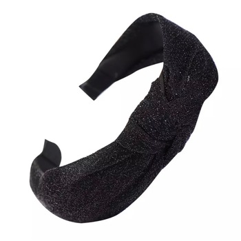 Bentita Textil sclipici negru WAPB039 Bentita Textil sclipici negru WAPB039