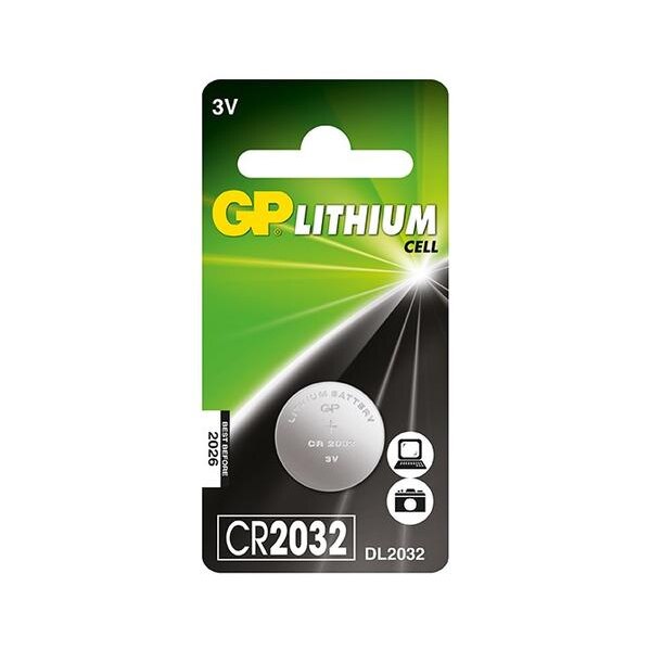 Baterie GP Lithium CELL CR2032 (DL2032), 3.0V, blister 1pcs