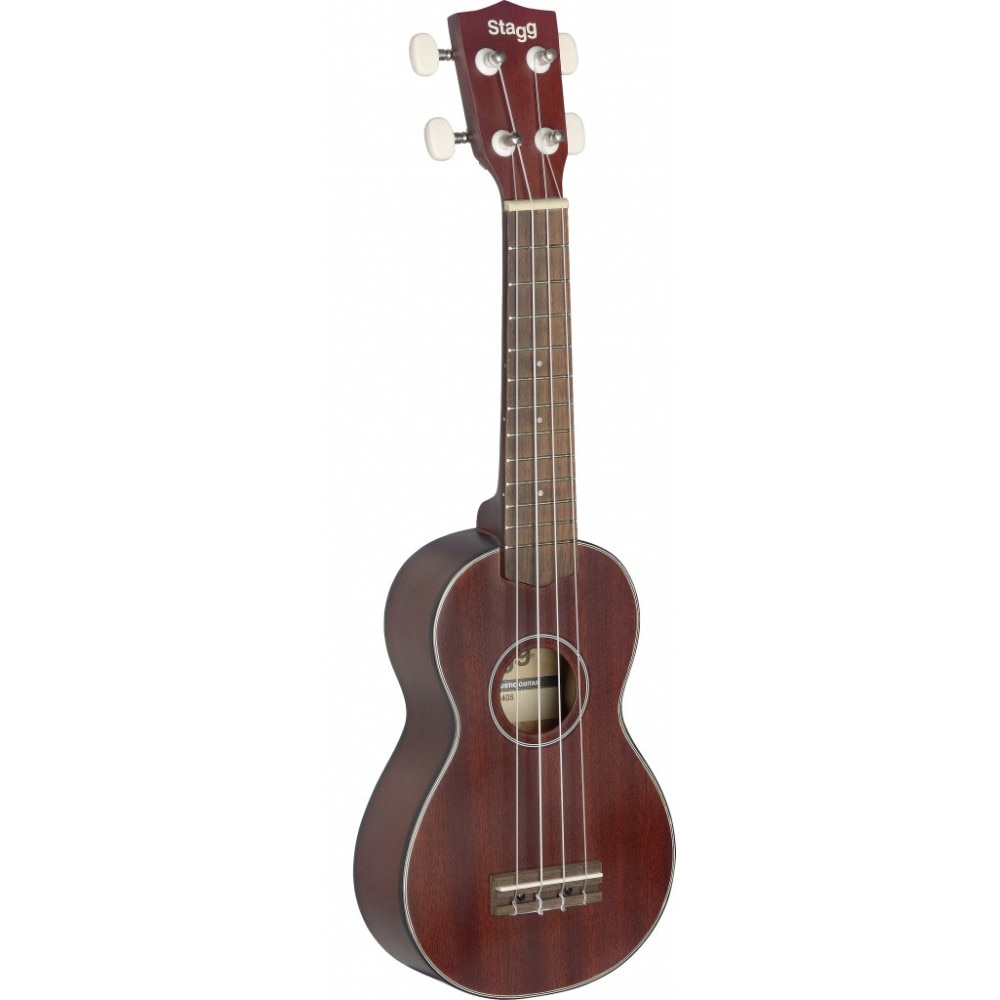 Chitara ukulele soprano cu husa Stagg 40s, Lemn, Rosu inchis