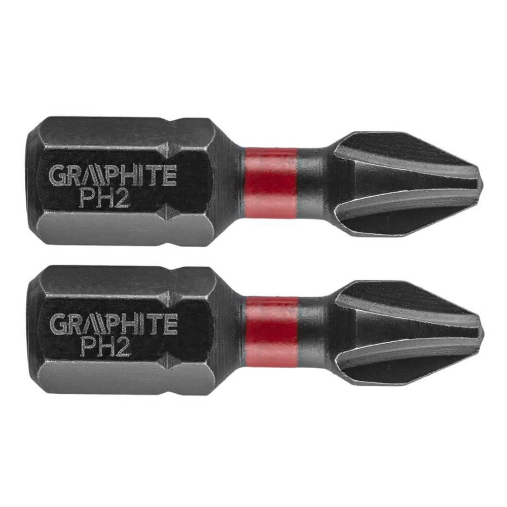 Set de 20 Biti Graphite, Model PZ2, 25 mm, Prindere 1/4'