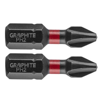 Set de 20 Biti Graphite, Model PZ2, 25 mm, Prindere 1/4' Set de 20 Biti Graphite, Model PZ2, 25 mm, Prindere 1/4'