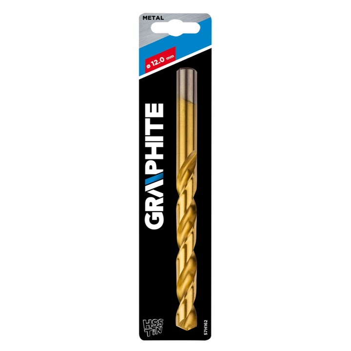 Burghiu HSS TiN pentru Metal Graphite, 12 mm