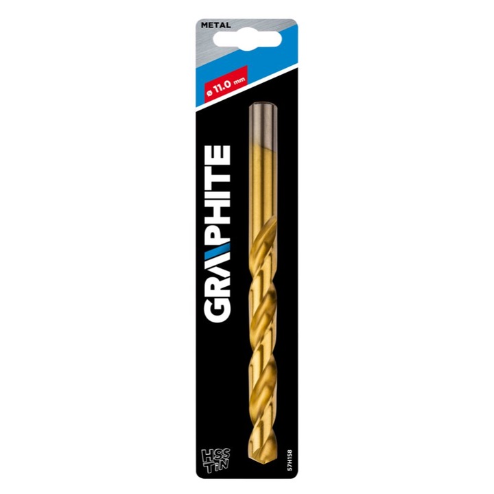 Burghiu HSS TiN pentru Metal Graphite, 11 mm