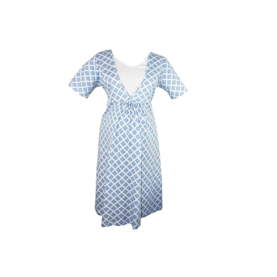 Camasa pentru alaptat, Maia, gri cu romburi albastre, Multicolor