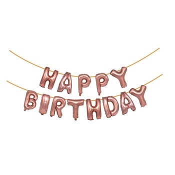 Set baloane folie Happy Birthday , rose gold , 45 cm x 6 m Set baloane folie Happy Birthday , rose gold , 45 cm x 6 m