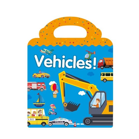 Carte Super Magic cu stickere autocolante: Vehicule