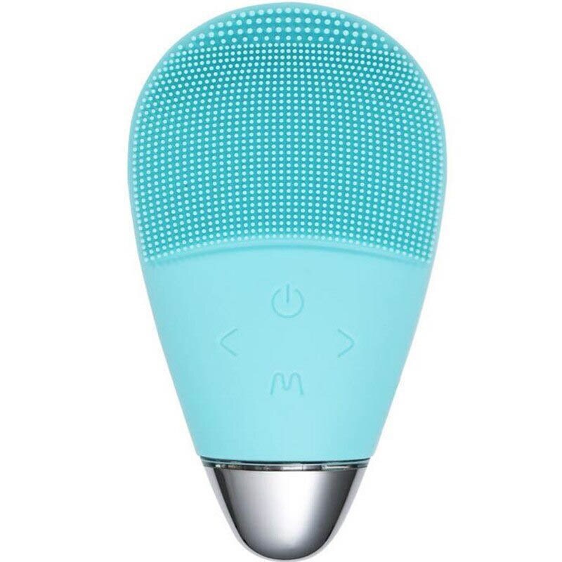 Dispozitivi Masaj, Curatare si Ingrijire Faciala Techstar® VSC102, Hipoalergenic, Curatare Ten in Profunzime, Masaj, Perie, 5 Trepte, Albastru