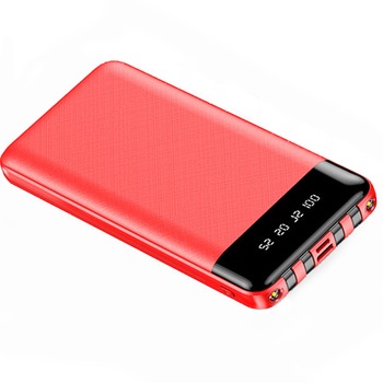 Baterie Externa Power Bank MRG M-486, 12.000 mAh, 3 in 1, Display LCD, Rosu Baterie Externa Power Bank MRG M-486, 12.000 mAh, 3 in 1, Display LCD, Rosu