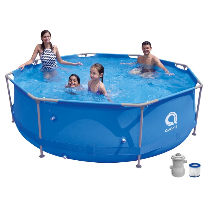 Úszómedence AVENLI Sirocco Blue 300 x 76 cm szett Cartidge szűrővel