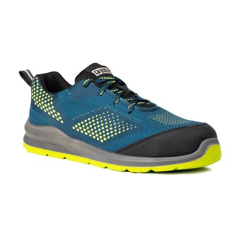 Pantofi de protectie MILERITE S1P SRC Albastru/Verde/Galben Marimea 45 Pantofi de protectie MILERITE S1P SRC Albastru/Verde/Galben Marimea 45